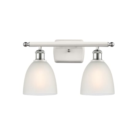 A large image of the Innovations Lighting 516-2W Castile White and Polished Chrome