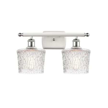 A large image of the Innovations Lighting 516-2W Niagra White and Polished Chrome / Clear