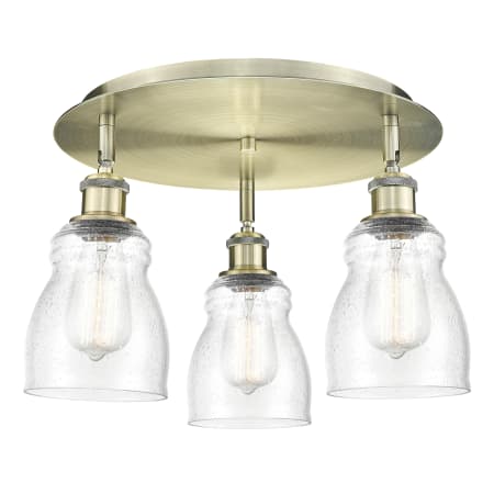 A large image of the Innovations Lighting 516-3C-10-17 Ellery Flush Alternate Image