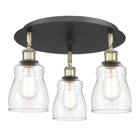 A large image of the Innovations Lighting 516-3C-10-17 Ellery Flush Alternate Image