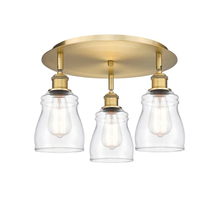 A large image of the Innovations Lighting 516-3C-10-17 Ellery Flush Alternate Image