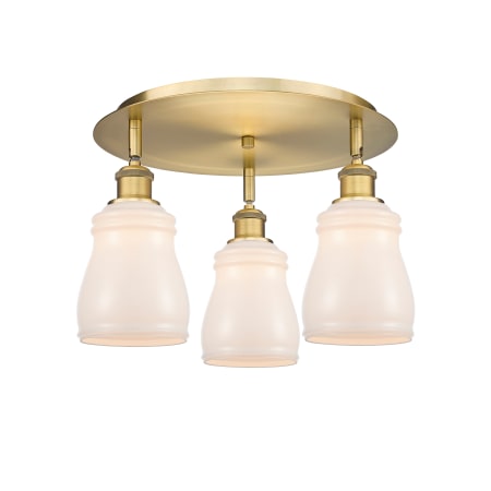 A large image of the Innovations Lighting 516-3C-10-17 Ellery Flush Alternate Image