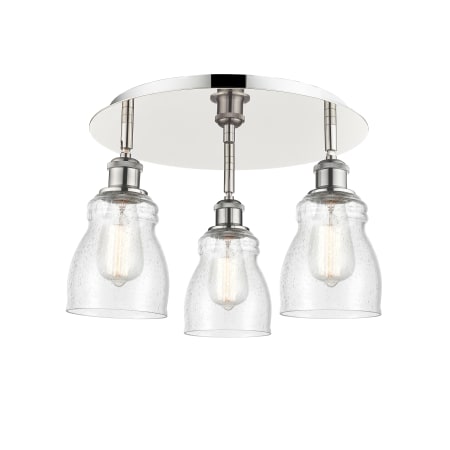 A large image of the Innovations Lighting 516-3C-10-17 Ellery Flush Alternate Image