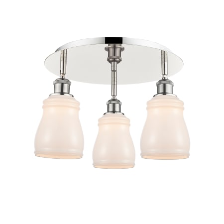 A large image of the Innovations Lighting 516-3C-10-17 Ellery Flush Alternate Image