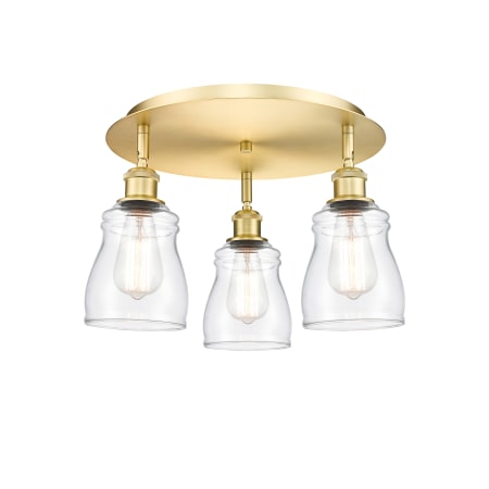 A large image of the Innovations Lighting 516-3C-10-17 Ellery Flush Alternate Image