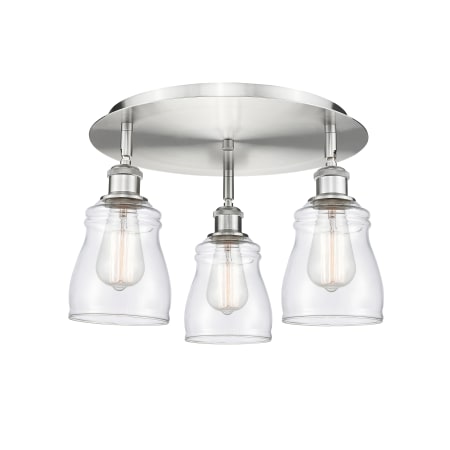 A large image of the Innovations Lighting 516-3C-10-17 Ellery Flush Alternate Image