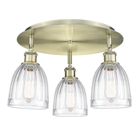 A large image of the Innovations Lighting 516-3C-10-18 Brookfield Flush Alternate Image