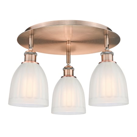 A large image of the Innovations Lighting 516-3C-10-18 Brookfield Flush Alternate Image