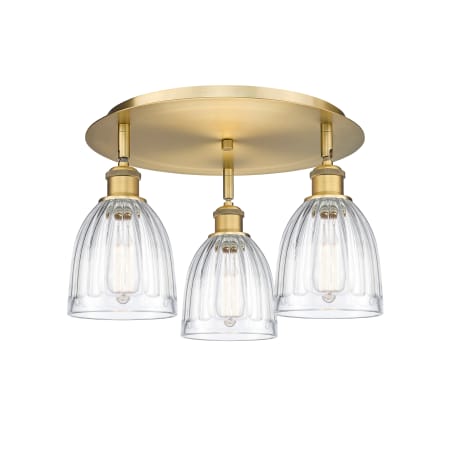 A large image of the Innovations Lighting 516-3C-10-18 Brookfield Flush Alternate Image