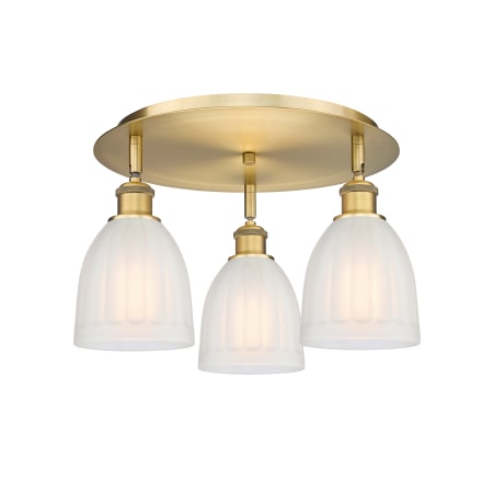 A large image of the Innovations Lighting 516-3C-10-18 Brookfield Flush Alternate Image