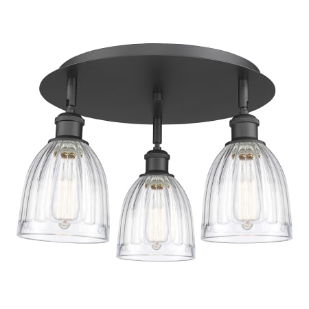 A large image of the Innovations Lighting 516-3C-10-18 Brookfield Flush Alternate Image