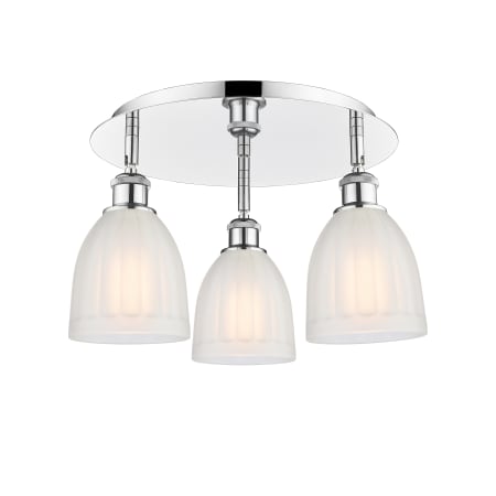 A large image of the Innovations Lighting 516-3C-10-18 Brookfield Flush Alternate Image