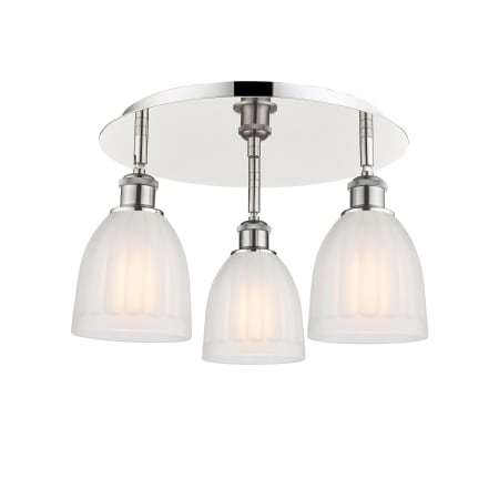 A large image of the Innovations Lighting 516-3C-10-18 Brookfield Flush Alternate Image