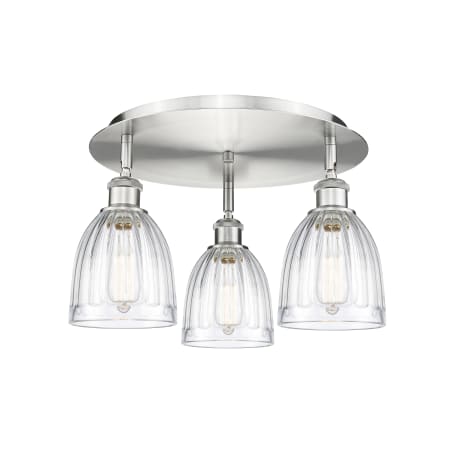 A large image of the Innovations Lighting 516-3C-10-18 Brookfield Flush Alternate Image