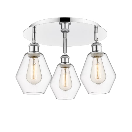 A large image of the Innovations Lighting 516-3C-10-18 Cindyrella Flush Alternate Image