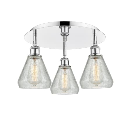 A large image of the Innovations Lighting 516-3C-10-18 Conesus Flush Alternate Image