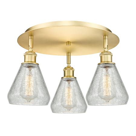 A large image of the Innovations Lighting 516-3C-10-18 Conesus Flush Alternate Image