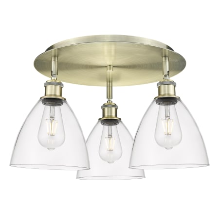 A large image of the Innovations Lighting 516-3C-10-20 Bristol Glass Flush Alternate Image