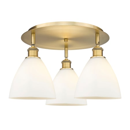 A large image of the Innovations Lighting 516-3C-10-20 Bristol Glass Flush Alternate Image