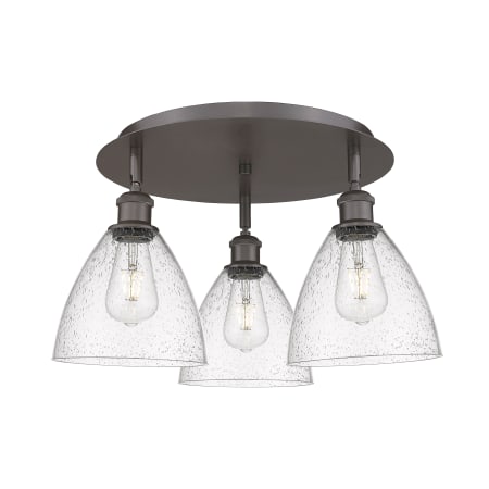 A large image of the Innovations Lighting 516-3C-10-20 Bristol Glass Flush Alternate Image