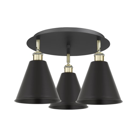 A large image of the Innovations Lighting 516-3C-11-20 Ballston Cone Flush Alternate Image