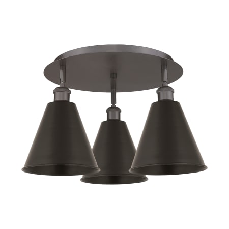 A large image of the Innovations Lighting 516-3C-11-20 Ballston Cone Flush Alternate Image