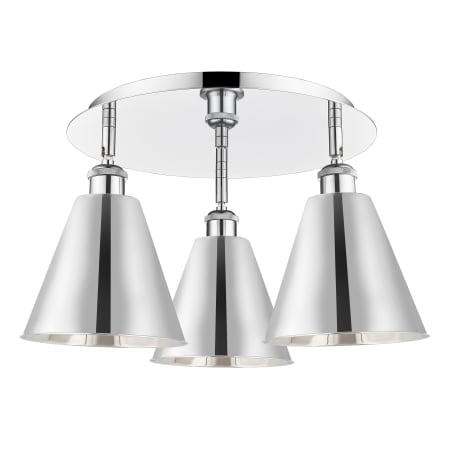 A large image of the Innovations Lighting 516-3C-11-20 Ballston Cone Flush Alternate Image