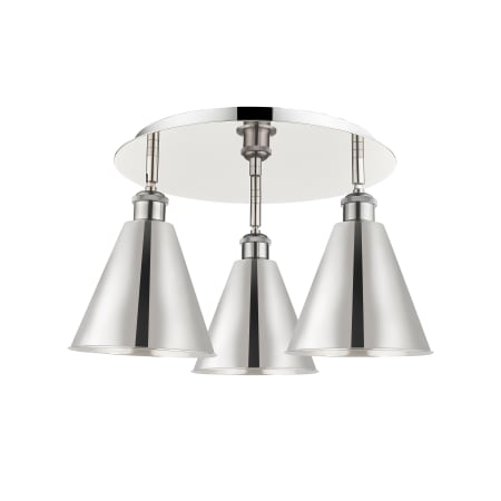 A large image of the Innovations Lighting 516-3C-11-20 Ballston Cone Flush Alternate Image