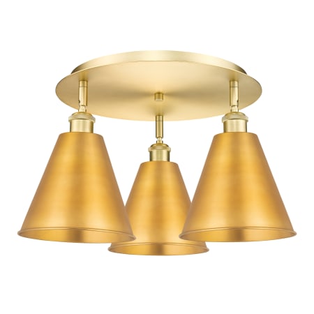 A large image of the Innovations Lighting 516-3C-11-20 Ballston Cone Flush Alternate Image