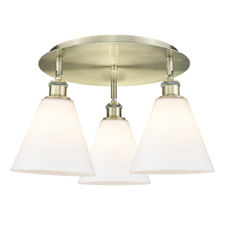 A large image of the Innovations Lighting 516-3C-11-20 Berkshire Flush Alternate Image