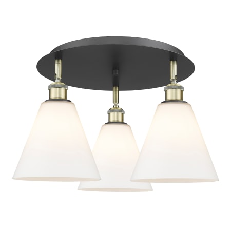 A large image of the Innovations Lighting 516-3C-11-20 Berkshire Flush Alternate Image