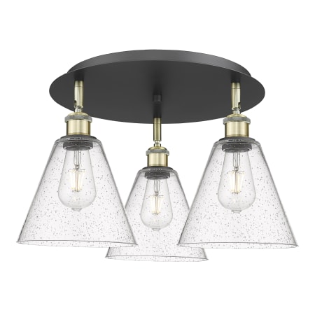 A large image of the Innovations Lighting 516-3C-11-20 Berkshire Flush Alternate Image