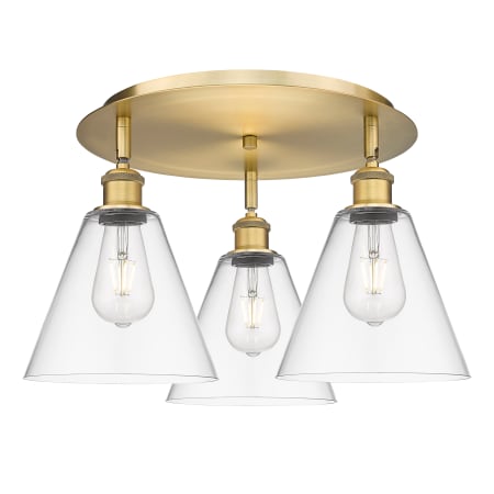 A large image of the Innovations Lighting 516-3C-11-20 Berkshire Flush Alternate Image