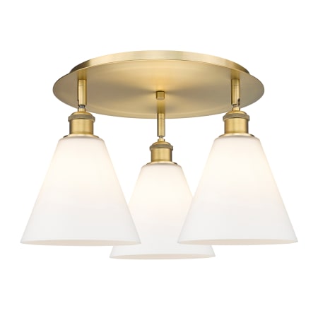 A large image of the Innovations Lighting 516-3C-11-20 Berkshire Flush Alternate Image