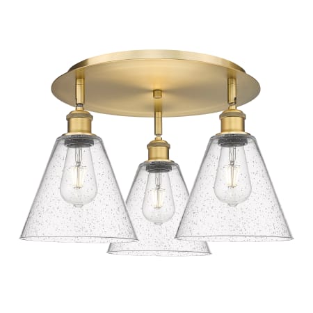 A large image of the Innovations Lighting 516-3C-11-20 Berkshire Flush Alternate Image