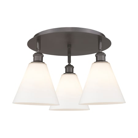 A large image of the Innovations Lighting 516-3C-11-20 Berkshire Flush Alternate Image