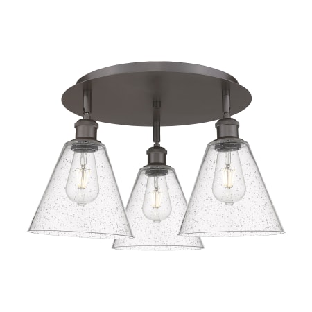 A large image of the Innovations Lighting 516-3C-11-20 Berkshire Flush Alternate Image