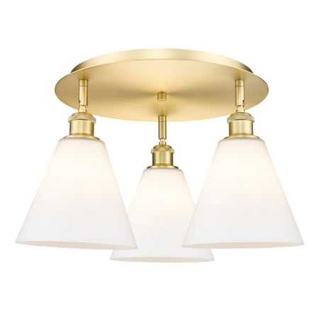 A large image of the Innovations Lighting 516-3C-11-20 Berkshire Flush Alternate Image