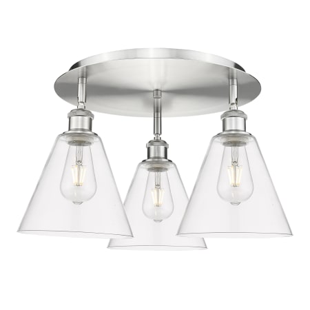 A large image of the Innovations Lighting 516-3C-11-20 Berkshire Flush Alternate Image