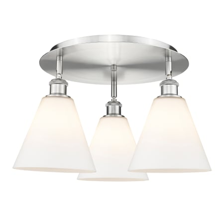 A large image of the Innovations Lighting 516-3C-11-20 Berkshire Flush Alternate Image