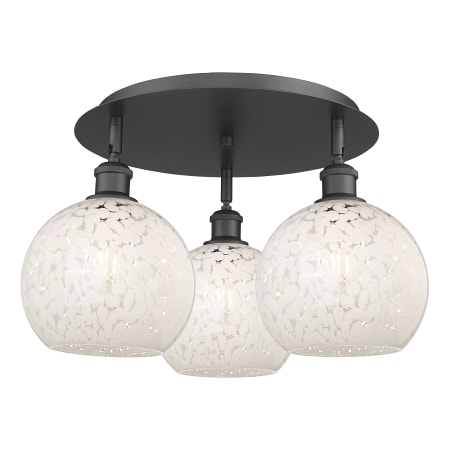 A large image of the Innovations Lighting 516-3C-11-20-White Mouchette-Ceiling Fixture Alternate Image