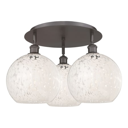 A large image of the Innovations Lighting 516-3C-13-22-White Mouchette-Ceiling Fixture Alternate Image