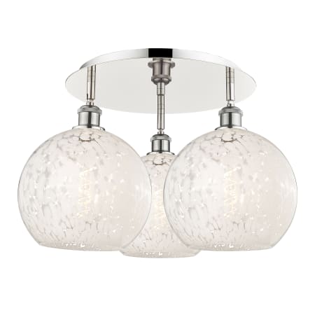 A large image of the Innovations Lighting 516-3C-13-22-White Mouchette-Ceiling Fixture Alternate Image