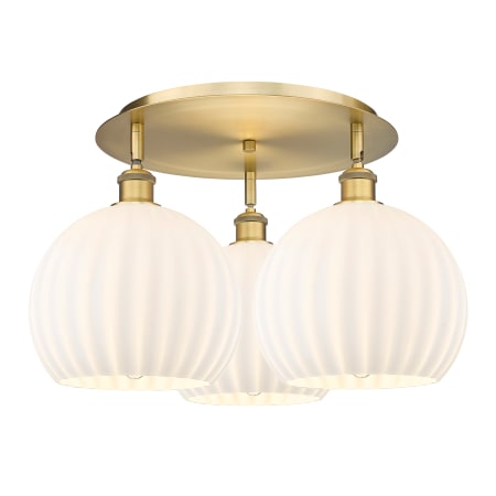 A large image of the Innovations Lighting 516-3C-13-22-White Venetian-Indoor Ceiling Fixture Alternate Image