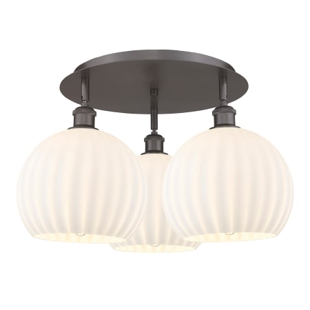 A large image of the Innovations Lighting 516-3C-13-22-White Venetian-Indoor Ceiling Fixture Alternate Image