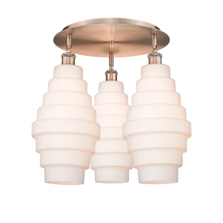 A large image of the Innovations Lighting 516-3C-18-20 Cascade Flush Alternate Image