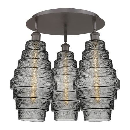 A large image of the Innovations Lighting 516-3C-18-20 Cascade Flush Alternate Image