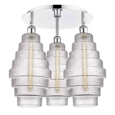 A large image of the Innovations Lighting 516-3C-18-20 Cascade Flush Alternate Image