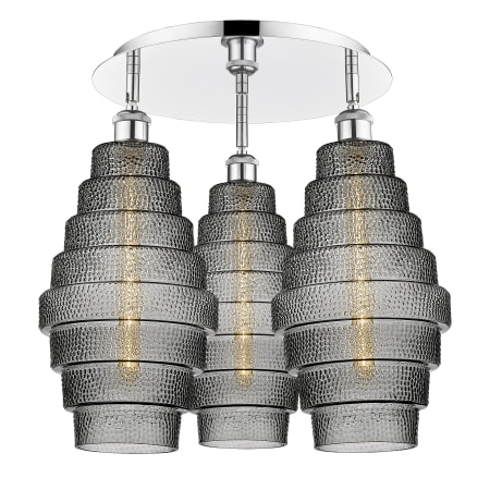 A large image of the Innovations Lighting 516-3C-18-20 Cascade Flush Alternate Image