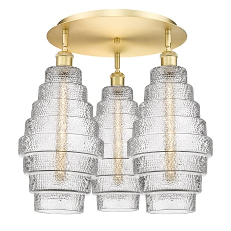 A large image of the Innovations Lighting 516-3C-18-20 Cascade Flush Alternate Image